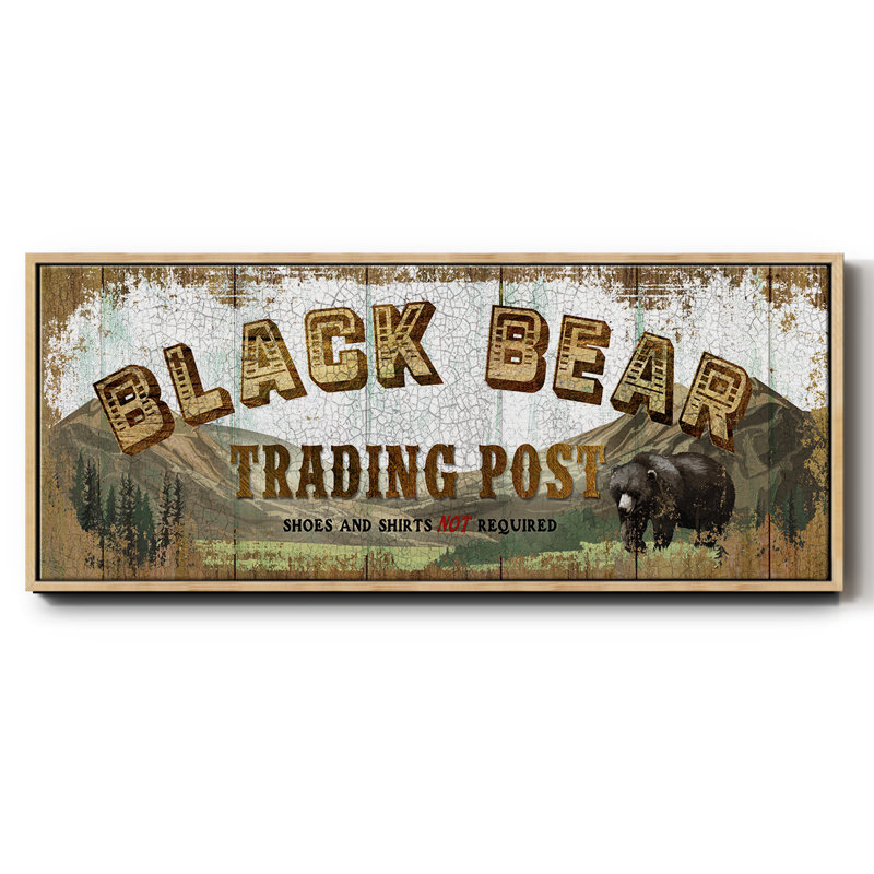 Black Bear Trading Post- Framed Canvas