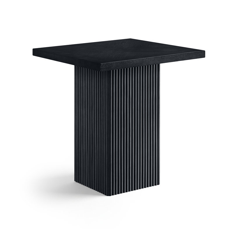 Table en chêne Belinda, Noir, 36"