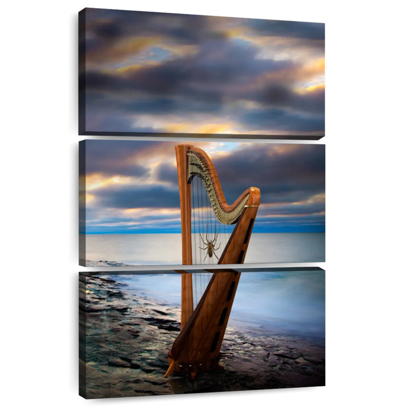 Abarca Spider On Harp, 38" H x 24" W