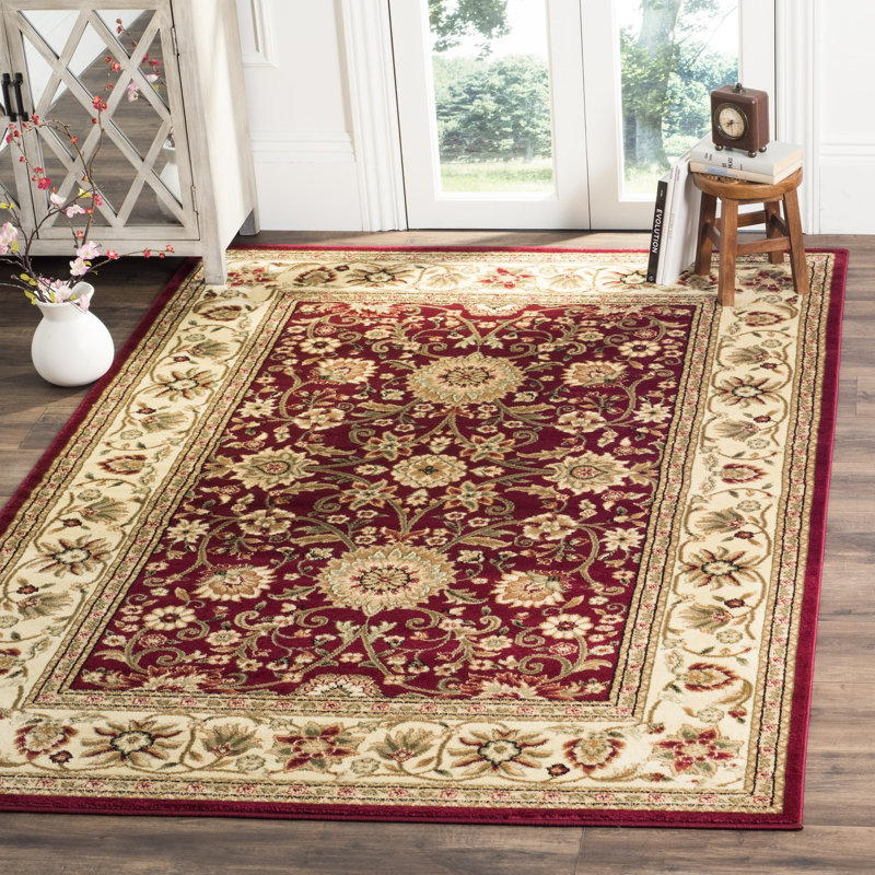 Lyndhurst Oriental Area Rug, Rectangle 69 x 122 cm, Red/Ivory