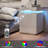 Elsun Nightstand with Wireless Charging Station, LED Light and 3 Drawers-92543922