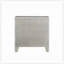 Table de chevet pour chambre de style glam avec 2 tiroirs, façade en miroir et finition champagne pour un rangement élégant