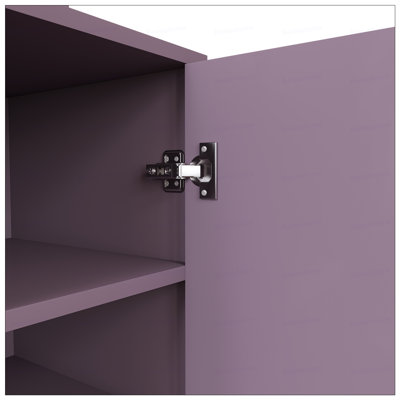 Ensemble de meuble-lavabo élégant avec tabouret rembourré et miroir lumineux à DEL réglable (3 modes)