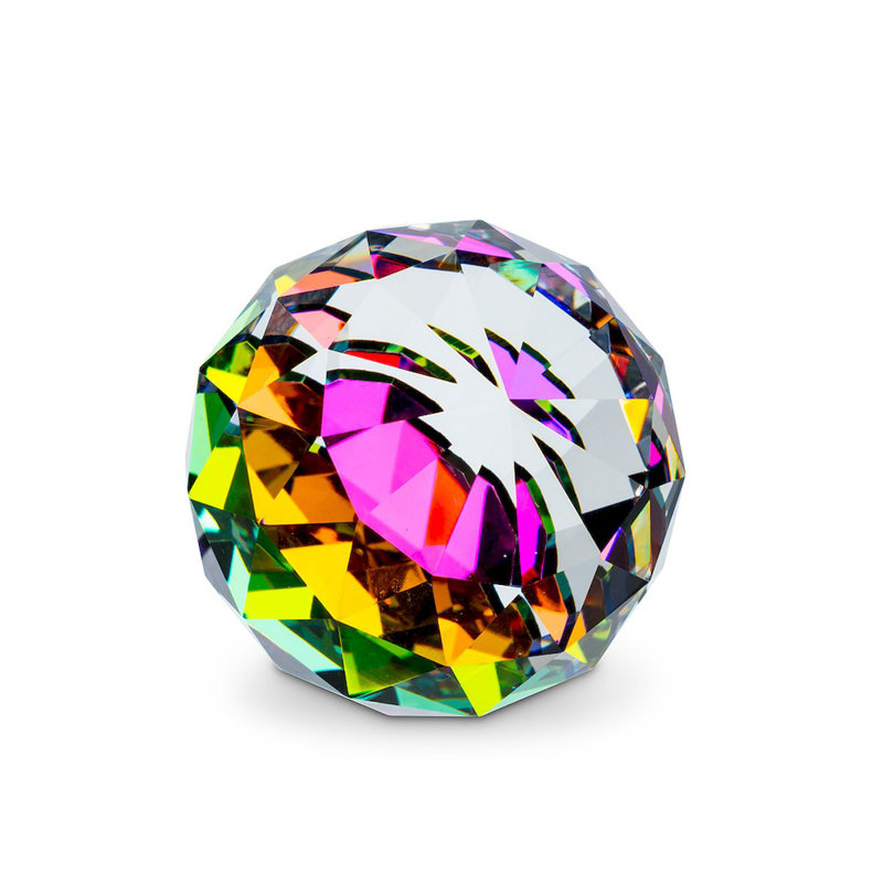Lucera Crystal Prism Ball Decoration Vase Filler, 1.5" H x 1.5" W x 1.5" D, Multicolor