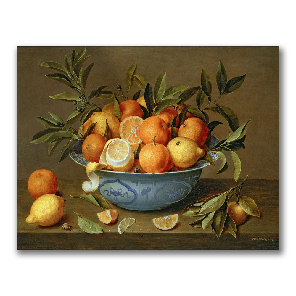 "Still Life with Oranges" by Jacob van Hulsdonck Photographic Print on Canvas August Grove® 