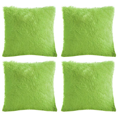 Set Of 4 Throw Faux Fur II Cushion (INSERT INCLUDED)