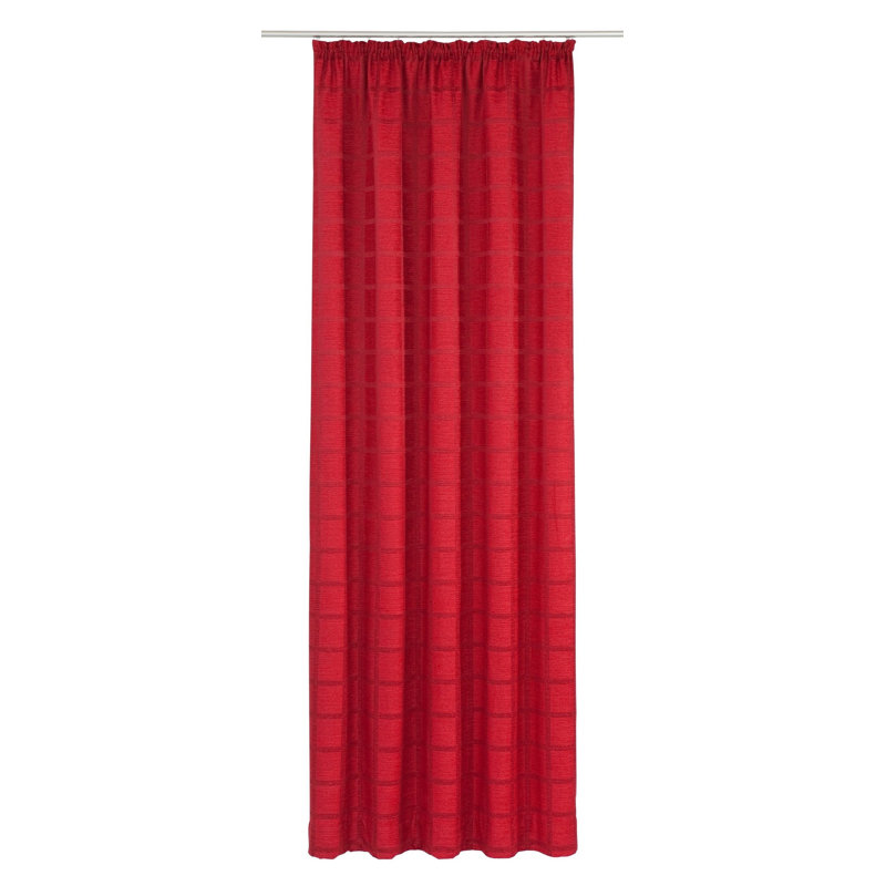 Shire Room Darkening Single Curtain Panel, Red, 132 W x 245 D cm