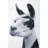 Black & White Lama - Farm Animals Framed Canvas Decor