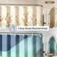 Paquet de 12 crochets de rideau de douche en cristal - Anneaux de rideau de douche double en acier inoxydable doré, crochets de douche décoratifs en métal pour rideau et doublure, accessoires de quincaillerie de salle de bain antirouille