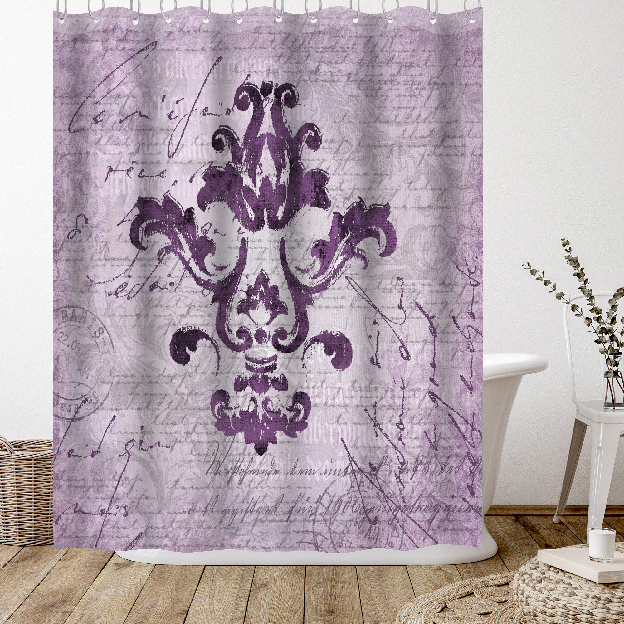 https://assets.wfcdn.com/im/70035853/compr-r85/2452/245279790/71-x-74-vintage-shower-curtain-purple-baroque-ornament-by-lebensart.jpg