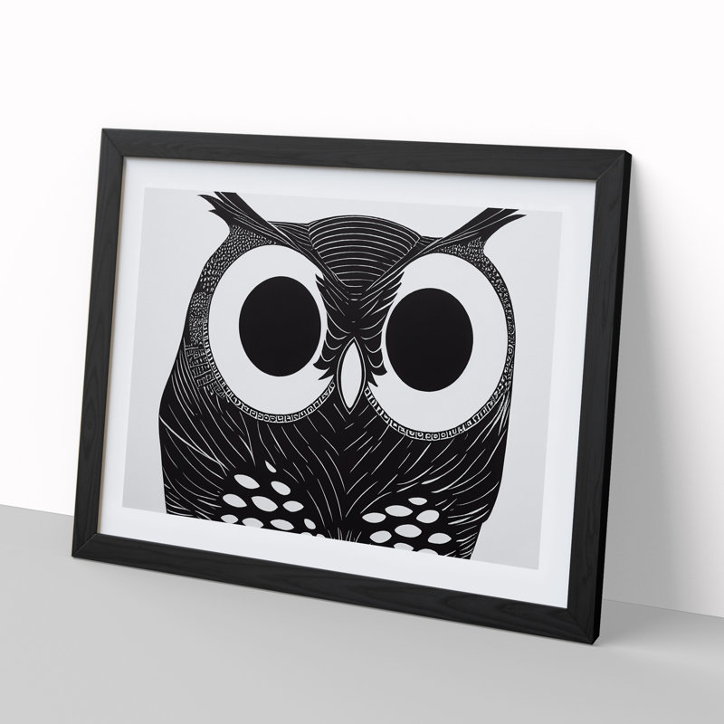Unique Owl Art Vol.3 - Framed Print, Black, 25cm H x 34cm W x 2cm D