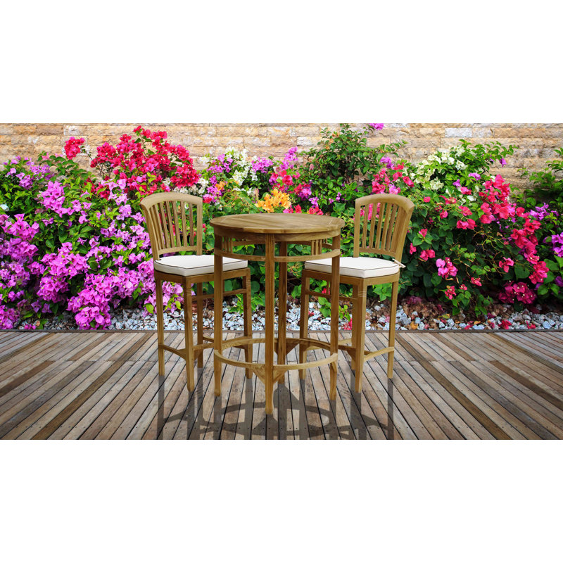 Bauman Outdoor Teak Bar Stool