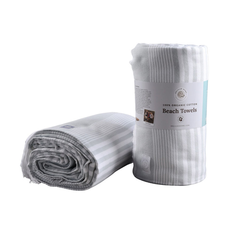 Serviettes de plage 100% coton biologique Sunset