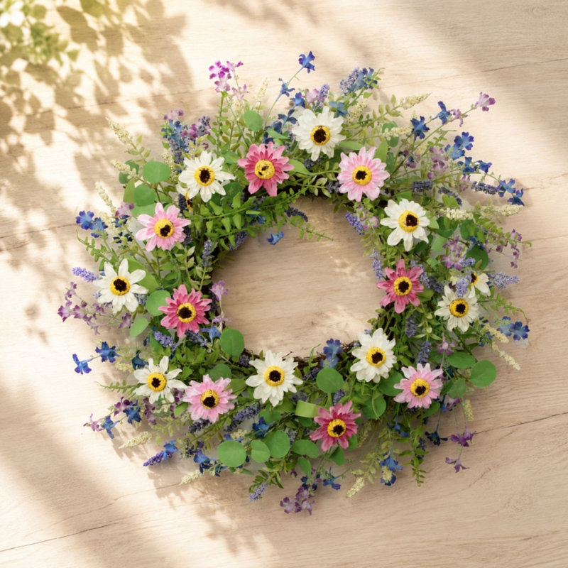 Couronne florale mixte 24 po