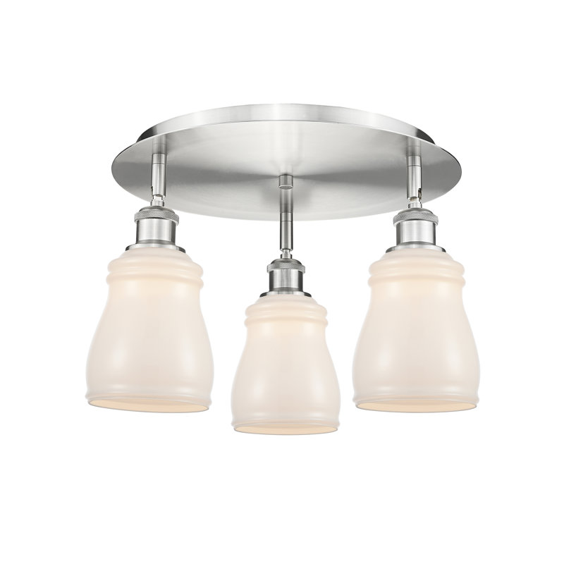 Plafonnier encastré Ellery, Blanc, Nickel satiné
