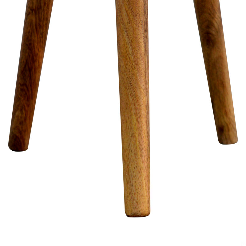 Tabouret à trépied en bois massif