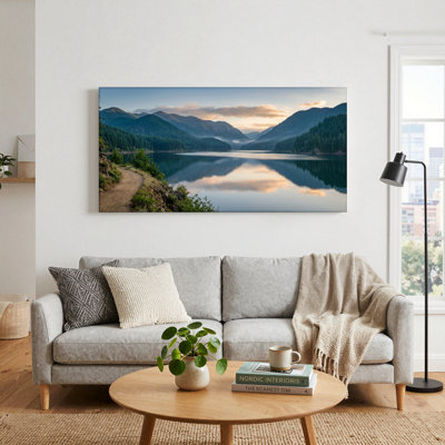 «Mountain Lake», reproduction d'art sur toile, ensemble de 1