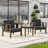 Polett Teak Outdoor Two-Person Patio Set With Cushions And Side Table-124178244-124178251