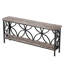 Console industrielle extra longue de 70,9 po, table de canapé étroite derrière le canapé avec tablettes de rangement ouvertes, table d'entrée rustique pour couloir, vestibule ou salon, structure en métal, gris rétro-1164197254