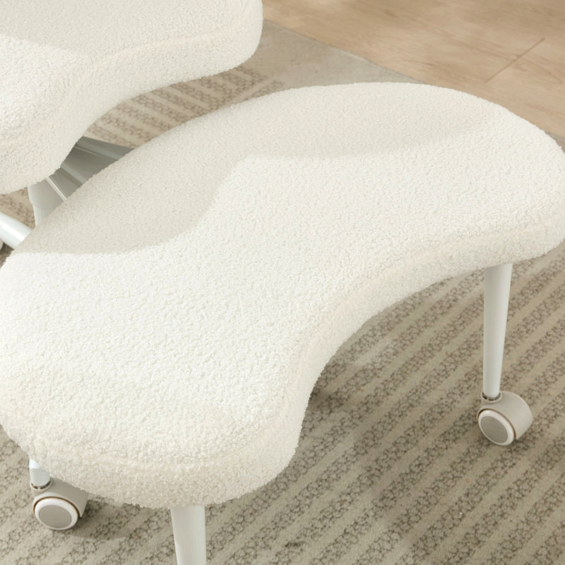 Ivory Meditation Chair Plus, Cross Legged Chair, With Wheels, Adhd Chair, Criss Cross Desk Chair, With Lumbar Support And Adjustable Stool, Flexible Design For Fidgety Sitters