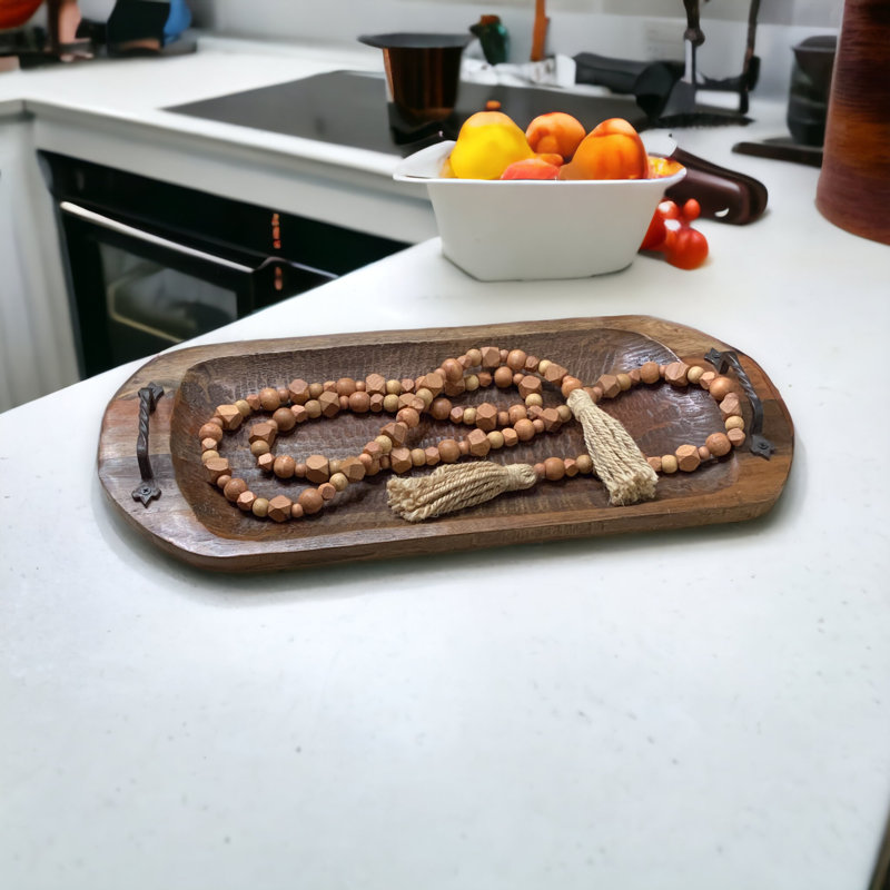 Guirlande Boho Bead - Pacane, Pecan