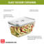 Fresh & Easy Glass Airtight Meal Prep 0.95 Qt Food Storage Container