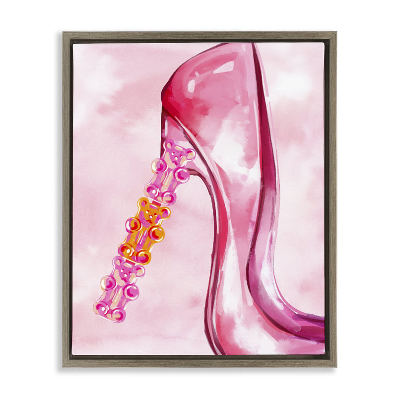 «Candy Bear Heel» par Ziwei Li, Cadre flottant orme Montalcino, H 31 po x l 25 po