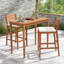 Tabouret de bar d'extérieur avec coussin 29,5 po Demetrica Eucalyptus