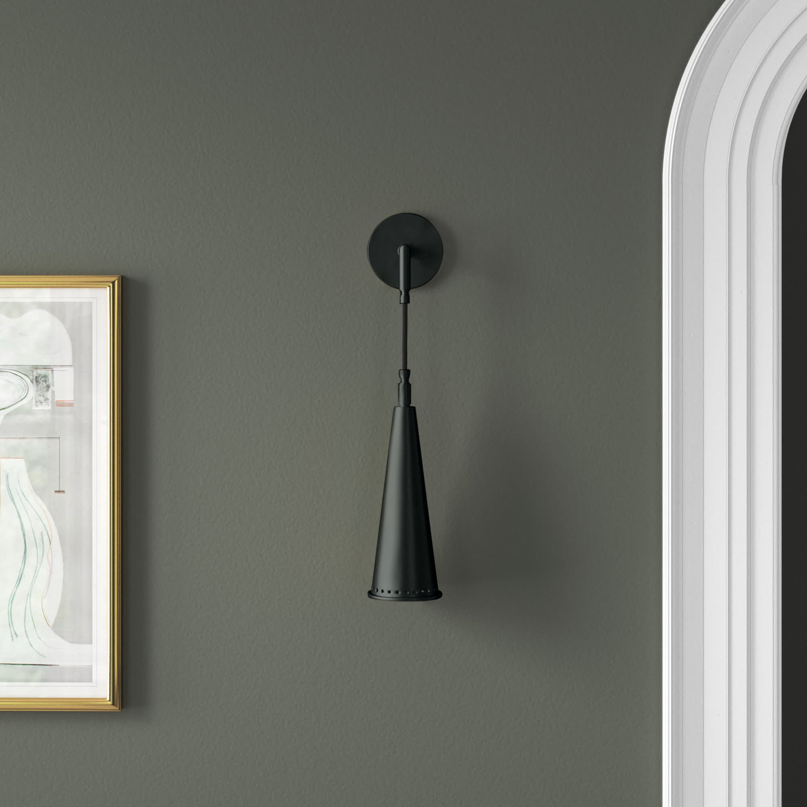 Darla Single Light Dimmable Wall Sconce, Old Bronze