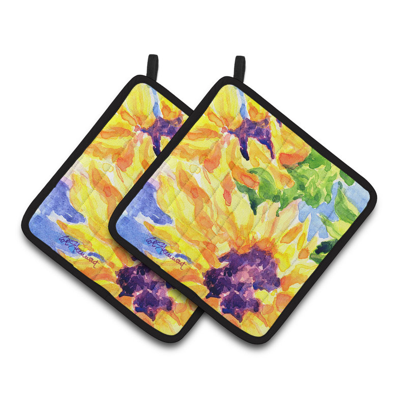 Cuisinier poignée east urban home fleur-tournesol