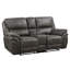 Microfibre grise inclinable, structure en bois massif et en contreplaqué, rembourrage en mousse sur les ressorts ensachés, rembourrage de 32 po de hauteur entièrement inclinée, profondeur d'assise de 24 po