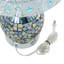 Lampe de table mosaïque turquoise et argent H 22 "Betton