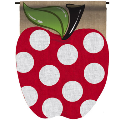 Drapeau de jardin en polyester 18 x 13 po Everlean Apple