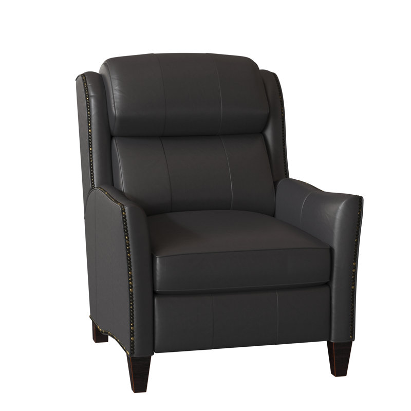Fauteuil inclinable en cuir Lancaster, Cuir véritable Outsider Raven, Plantation, Manuel