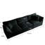 Upholstered Living - 2 Canapé modulaire en chenille noire élégant et pratique moderne pour une douceur respirante