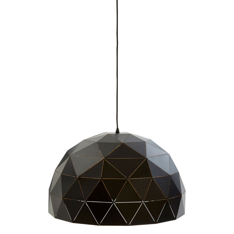 Cosima 3 - Light Copper Dome Pendant, Black/Copper