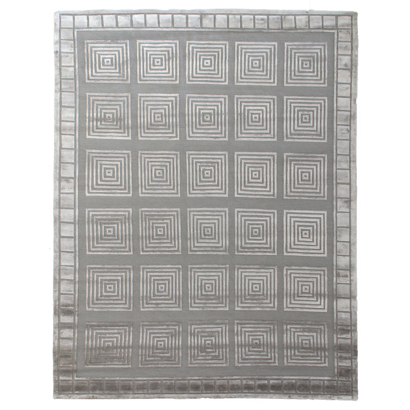 Metro-Velvet Geometric Area Rug, Rectangle 14' x 18'