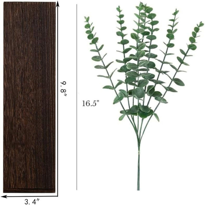 Ensemble de 2 pots de fleurs avec eucalyptus artificiel mural