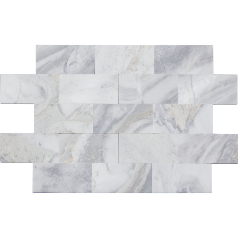 3 in. x 6 in. Marble Tile