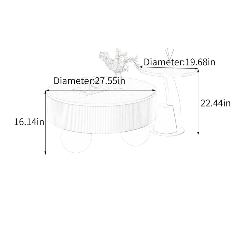 Allister, Noir / blanc, H 16,14 po x L 27,55 po x l 27,55 po