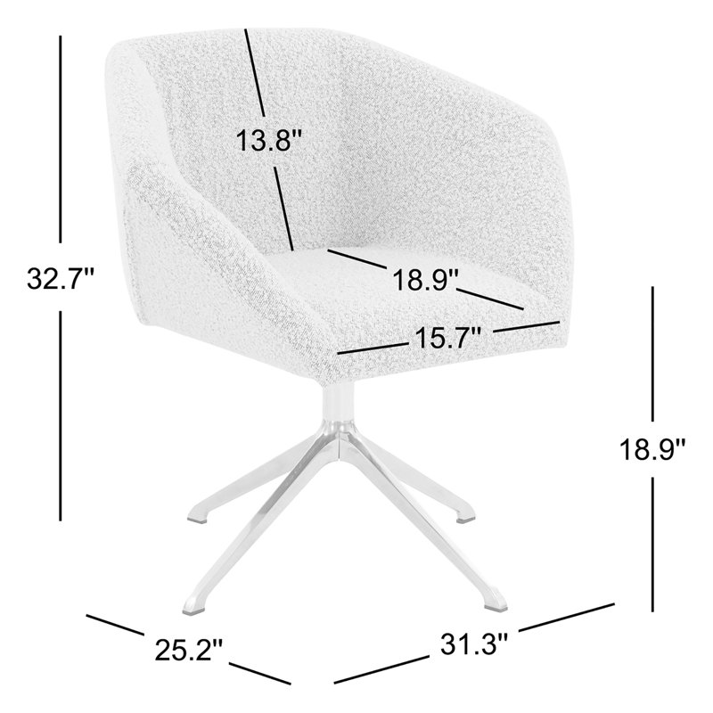 Ashlan Boucle Task Chair, Cream Boucle