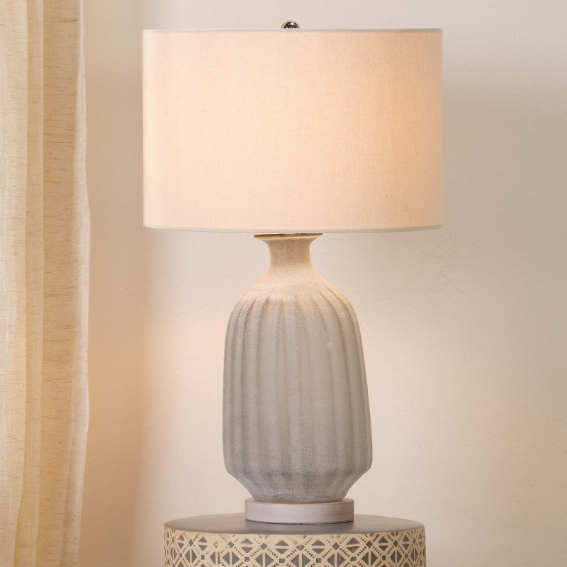 Lampe de table 23,75 po Brookdale, Gris givré