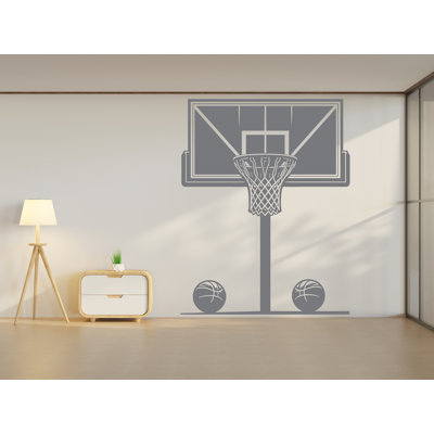 Décalcomanie murale panier de basketball, art mural, autocollant de sport, enfants, basketball, cadeaux, vinyle, autocollant mural, chambre de garçon