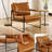 Mirsade 27.09'' W Leather Upholstered Accent Armchair with Removable Backrest-866108818