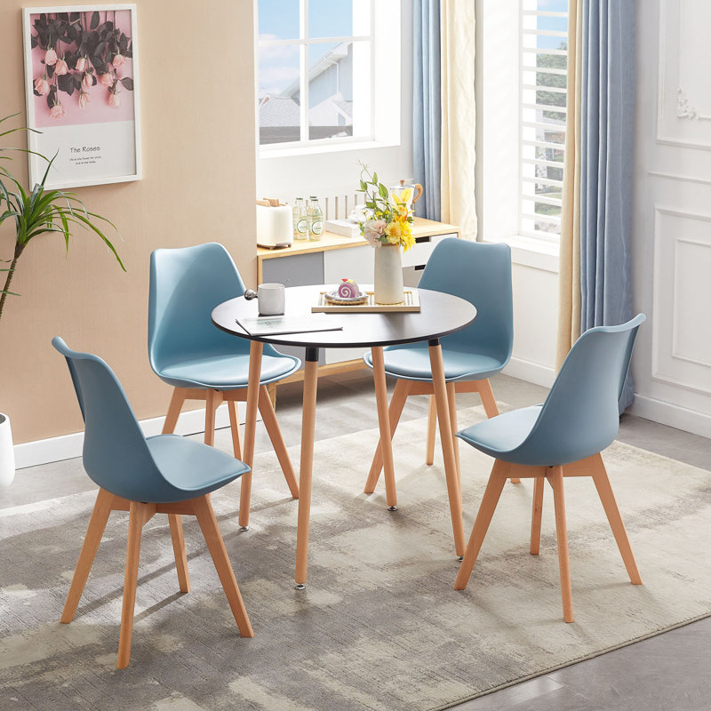 Nero Upholstered Side Chair, Air Force Blue