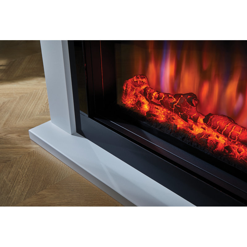 Suncrest 121.5 cm W White Electric Fireplace