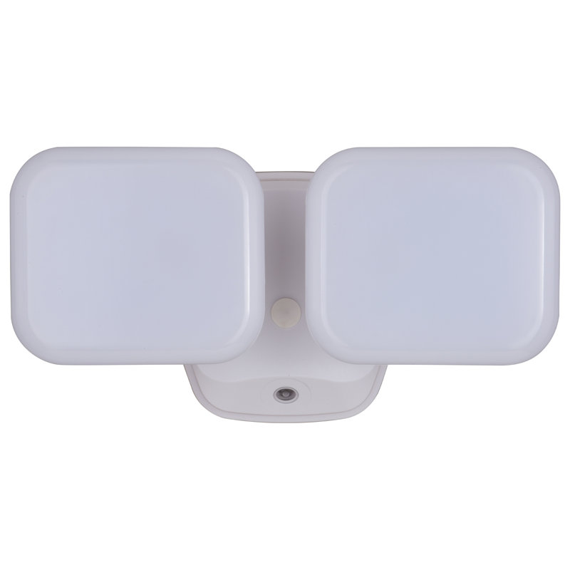 Koljo 2 Light LED Outdoor Dusk to Dawn Security Flood Light Bronze, White