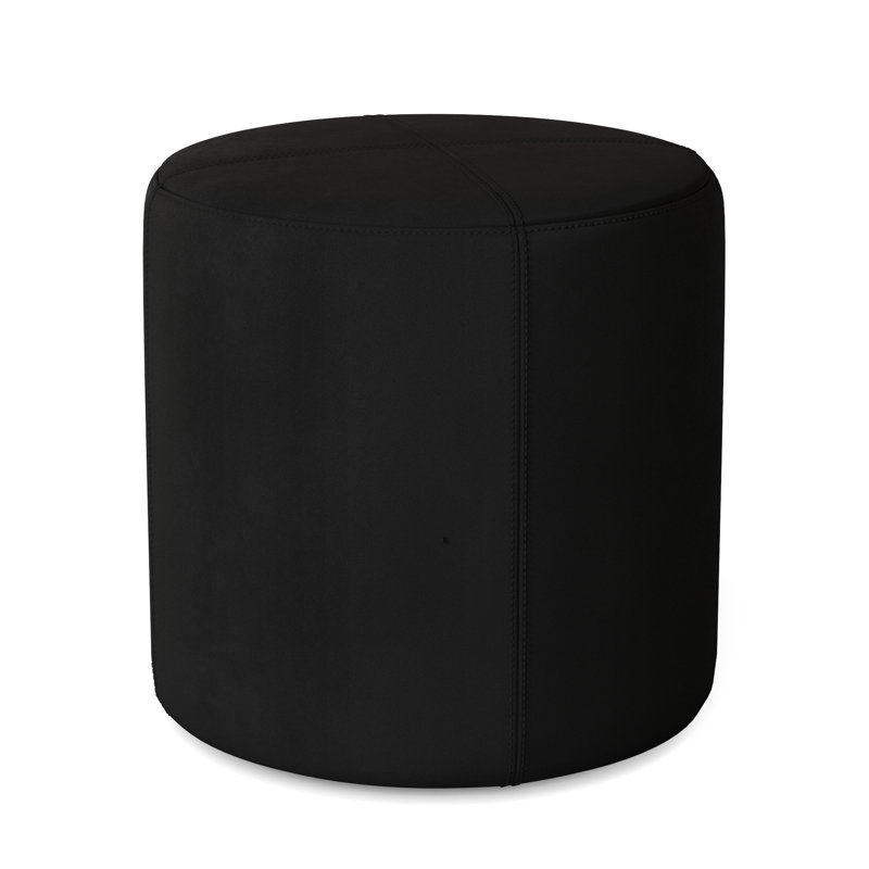 Repose-pieds standard rond 18 "Porthleven, Velours noir