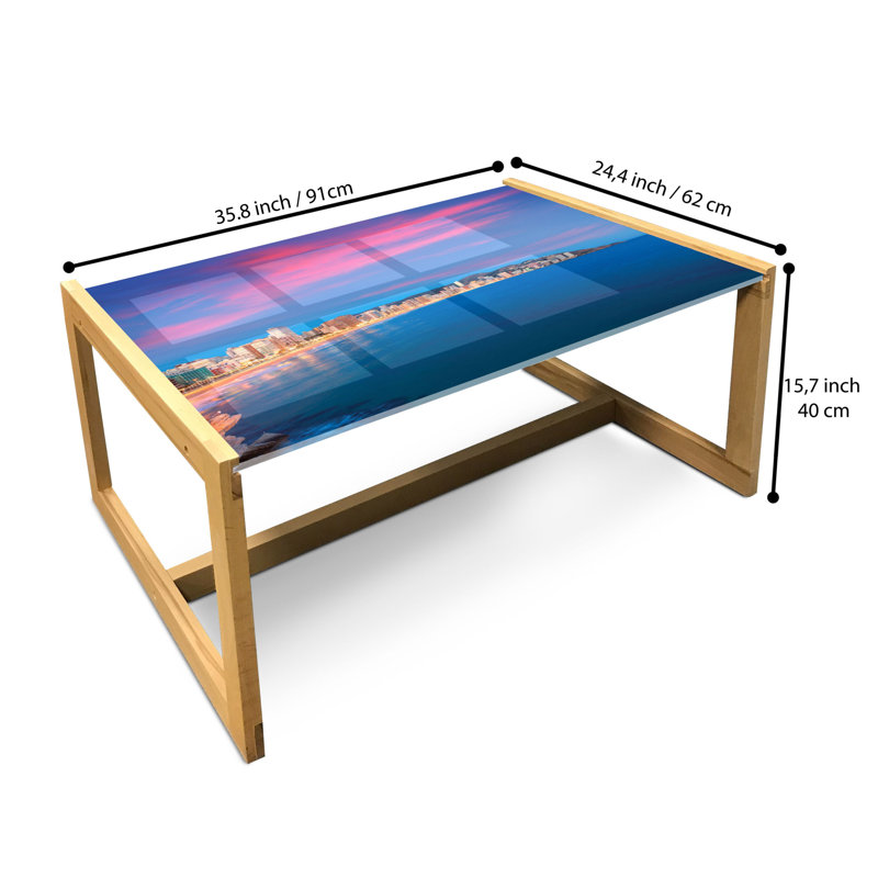 Jagjeet Trestle Coffee Table, 40cm H x 91cm W x 62cm D