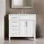 Meuble-lavabo de 36 po avec lavabo en résine supérieur, armoire de rangement autoportante avec 2 tiroirs et un tiroir basculant-1378375281